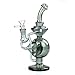 11 Inch Pipe Dual Water Percolator Decorate Glass Bottles at Home Hand-Made Glass Crafts - Easy to Grip and with Ice Shelf （Gray）