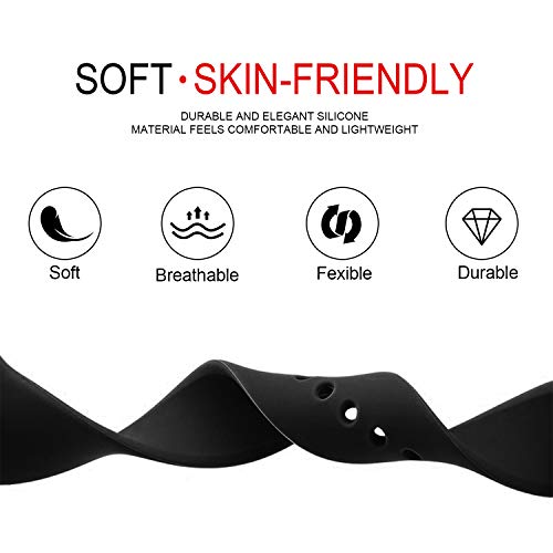 Brigtlaiff Pack 4 Compatible with Watch Band 38mm 40mm 41mm, Soft Silicone Sport Replacement Strap Women Men for Watch… - Image 3