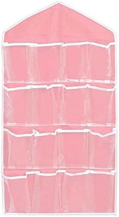 Peako Durable Foldable multifunctional Oxford Hanging Organizer 16 Grids Buggy Bag (Pink)