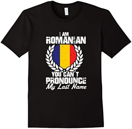 Mens I'm Romanian Proud Romania Flag Tee Large Black