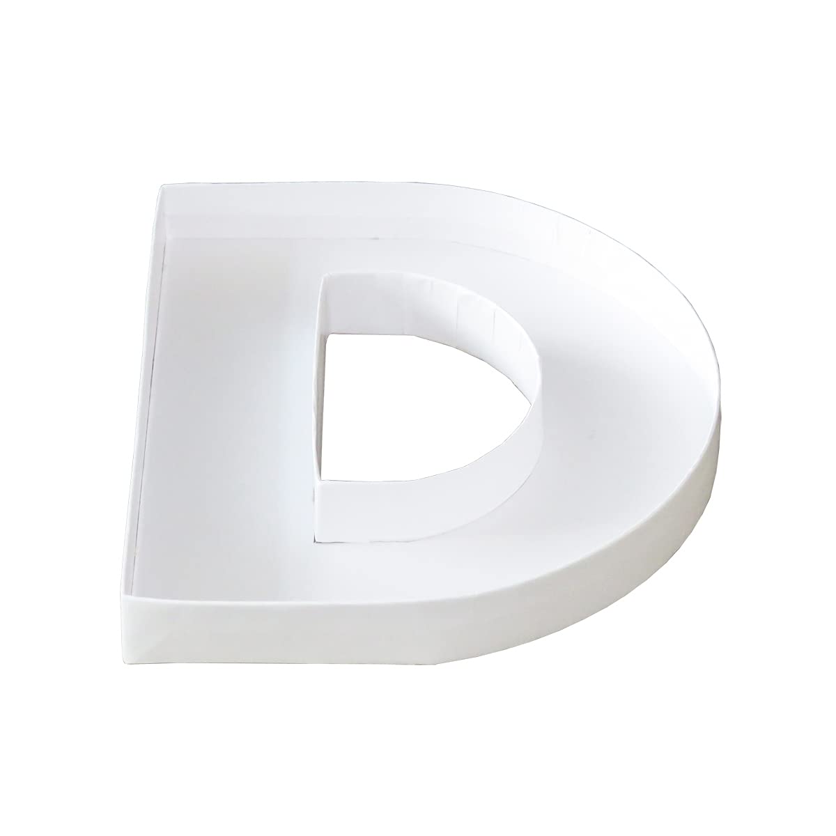 WENPACK 20.8cm Paper Mache Fillable Cardboard Letter Shaped Box Candy Sweet Container Birthday Treat(D)