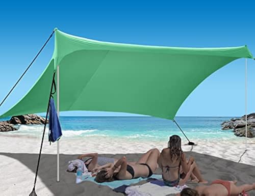 HAOYUAN Beach Tent Sun Shelter Beach Canopy Tent Sun Shade Pop Up 10x10