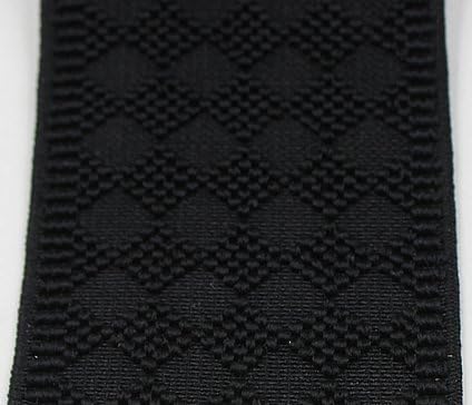 1X Elastic Webbing Black Silver Ribbon Grid Bias Tape Crony Latex Waist Belt Band For Sewing Garment Accessories Color (A 60 mm Wide)