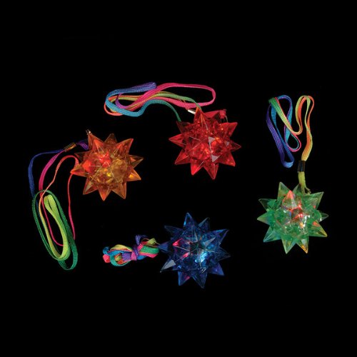 Flashing Star Ball Necklace Assortment (1 Dz)