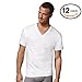 Hanes Men's Tagless V-Neck Undershirt (White - 12 Pack, Medium) primary