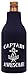 Funny Beer Bottle Coolie Captain Awesome Sailing Gag Gift 2 Pack Bottle Drink Coolers Coolies Navy