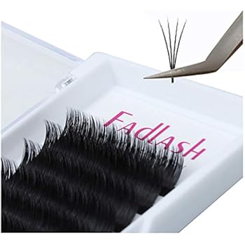 Volume Lash Extensions 0.05 0.07mm Easy Fan Lashes 8~20mm Length FADLASH Eyelash Extensions C/D/DD Curl 2D-10D Easy Fanning Volume Lashes Self Fanning Eyelash Extensions (0.07-D curl, 8~14mm Mix)