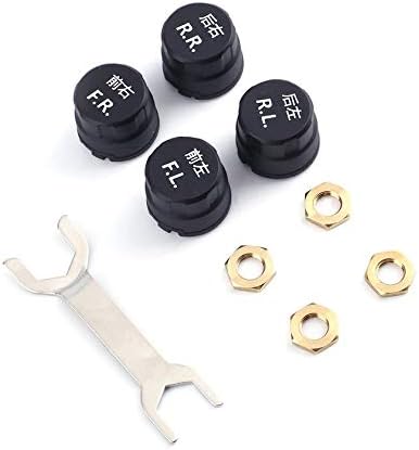 Nghvnm 4pcs Intelligent Pure BLE TPMS Wireless Bluetooth Tire Pressure Monitoring System External Sensor for Car Driving Safety