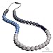 Goobie Baby Sophie Silicone Teething Necklace for Mom to Wear, Safe BPA Free Beads to Chew - Light Blue/Grey/Marble/Navy