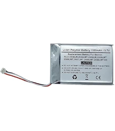 Batteria Vhbw Compatibile Garmin Nüvi (1000mAh, 3.7V, Li-Ion) – Sostituisce 361-00035-03 – Per Modelli: 2595LMT, 2555LMT, 2455LMT E Altri