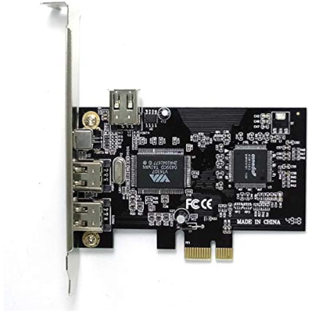 PCIe Firewire Card For Windows 10, IEEE 1394 Express Controller Ports(3