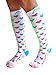 Compression Socks (1 pair) for Women & Men - Best Graduated Athletic Fit for Running, Nurses, Flight Travel, & Maternity Pregnancy - Boost Stamina, Circulation & Recovery (Happy Hearts, L/XL)