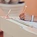 Jevou Hollow Round Pen Holder Signing Pen Set with Big Crystal Diamond Pen for Wedding Bridal Engagement Party Favors, Rose Gold