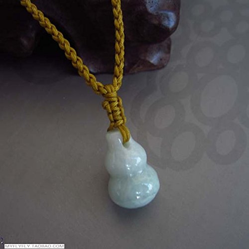 usongs Natural jade necklace pendant jade a cargo natural jade gourd calabash gourd necklace pendant Jade