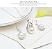 OUFO Necklace and Earrings Jewelry Silver Plated Set for Women 1920s Faux Pearl Pendant Sets for Wedding
