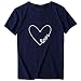 Lutos Valentine’s Day Graphic Shirts for Women, Short Sleeve Heart Shape Print Holiday Shirts Topsthumb 3