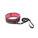 Bekinky Adjustable Leather Soft Neck Collar Choker Necklace with Chain Detachable Leash (Red)