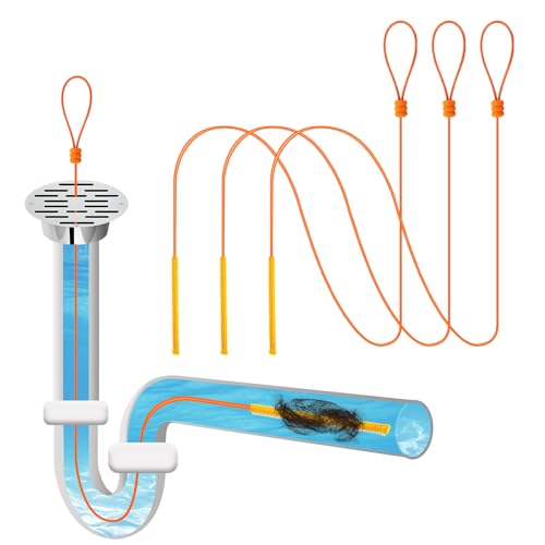 Drain Snake Hair Drain Clog Remover, 32.3 Inch AntiBreak Drain Snake