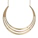 Swhitee Luxury 3 Layers Semicircle Golden Chain Statement Necklace