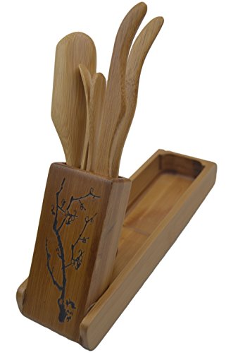 Bamboo 5 Pieces Tea Accessories Chinese Kongfu Tea Ceremony Utensils Set