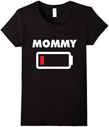 Women's Mommy Battery Empty shirt -  Mom and Son matching Outfits 1 Medium Black