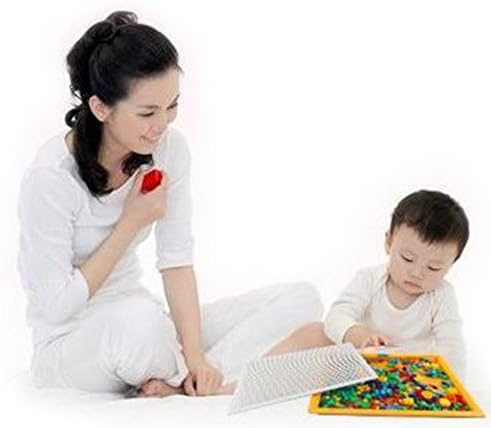 Itian Mushroom Nail Toys 296 Pcs Novelty Puzzle Pegboard For Kids Jigsaw Puzzle Pegboard For Children, Colorful - Image 5