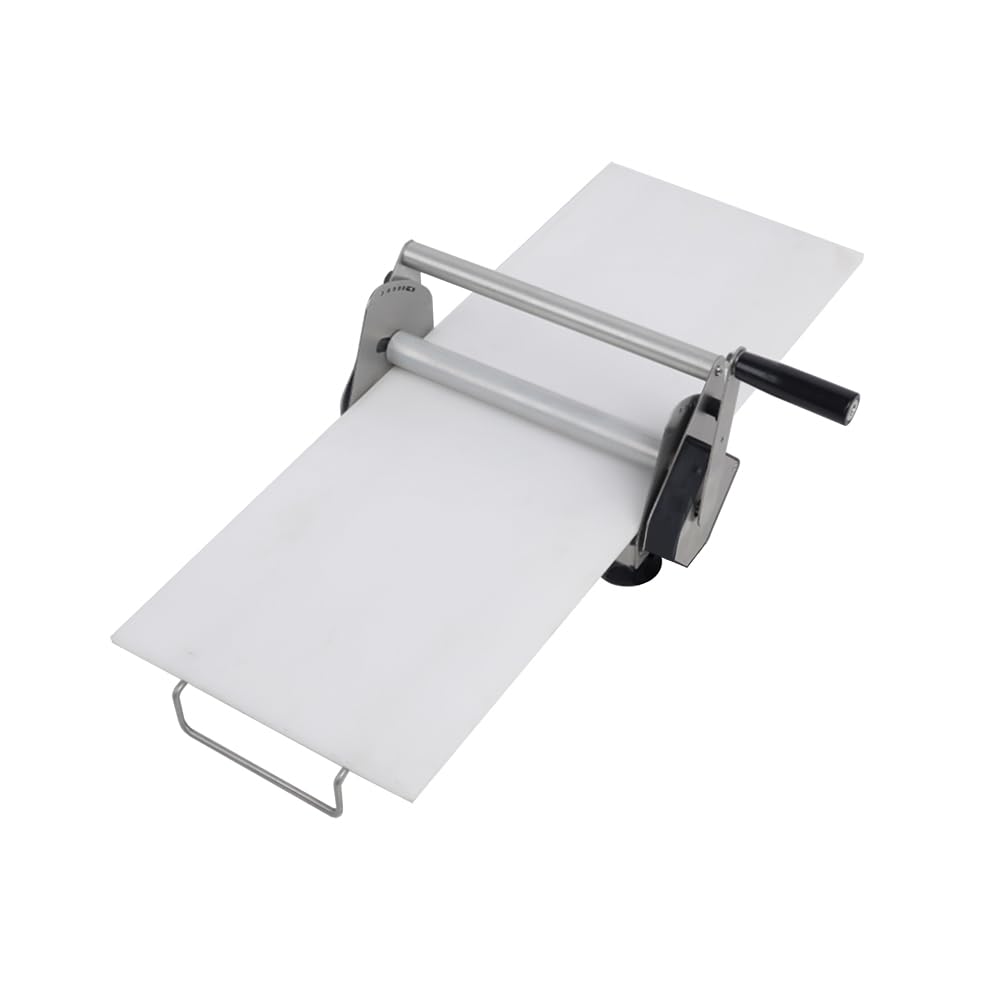 Photo 1 of dough roller machine 304 Stainless Steel Pastry Sheeter and Fondant Roller, Manual, 12"" Width, 1-20mm Adjustable Thickness, Manual Operation,board 31.5inch