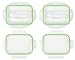 [4 PACK] Zenware Freshsav Series 35.5 oz Compartmentalized Glass Meal Prep Food Storage Containers Set Airtight locking Lids | Microwave, Freezer, Oven & Dishwasher Safe