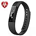 laucin Fitness Tracker, ID115HR Sport Activity Wristband with Heart Rate Monitor :Waterproof Intelligent Bracelet - Sleep Monitoring/SMS/Camera Control/for Android and iOS Black Black
