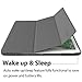 iPad Mini 4 case, ROARTZ Gray Slim Fit Smart Rubber Coated Folio Case Hard Cover Light-Weight Auto Wake/Sleep for Apple iPad Mini 4th Generation Model A1538/A1550 Retina Display