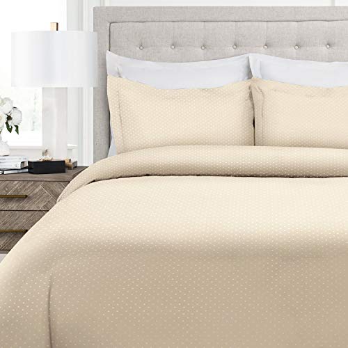 Italian Luxury Pindot Pattern Duvet Cover Set 3Piece Ultra Soft