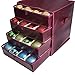 Vencer Red Drawer Christmas 64 Ornament Storage,VHO-012