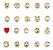 Pawliss 2 Pack Emoji Bracelets 20 Beads Faces Multiple Designs Party Supplies for Kids