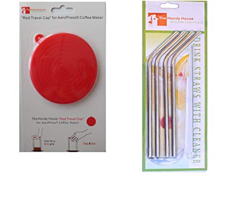 The Red Cap designed for AeroPress Coffee Maker with Stainless Steel Straws The Red Cap designed for AeroPress Coffee Maker with Stainless Steel Straws