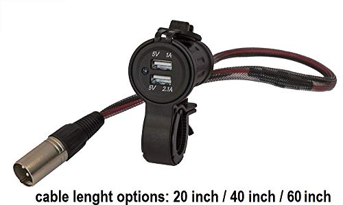 Cheelcare USB Adaptor/Charger for Scooters and Power Wheelchairs - Cable Length 0.5m - 20 inch