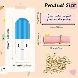 RONRONS 100 Pieces Capsule Letters Message Cute
