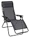 Lafuma Futura Zero Gravity Chair, Black Steel Frame, Obsidian