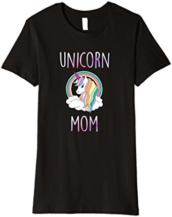 Womens Unicorn Mom Cute Funny Unicorn Shirt Medium Black