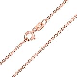 Bling Jewelry 925 Sterling Silver 040 Rose Gold Plated Rolo Chain 0.40mm