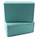 Peace Yoga Foam Exercise Blocks Turquoise [9” x 6” x 4”] (2 Pack)
