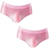 Summer Code Mens Sissy Panties Stretchy Silky Glossy Bikini Briefs Underwear Lingerie Underpants for Men