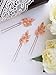 Missgrace Bridal Rose Gold Hair Pins Women Crystal Rhinestone Headpiece Wedding Leaf Hair Pins Clips Bridal Hair Jewelry Wedding Hair Accessories (pack of 3)