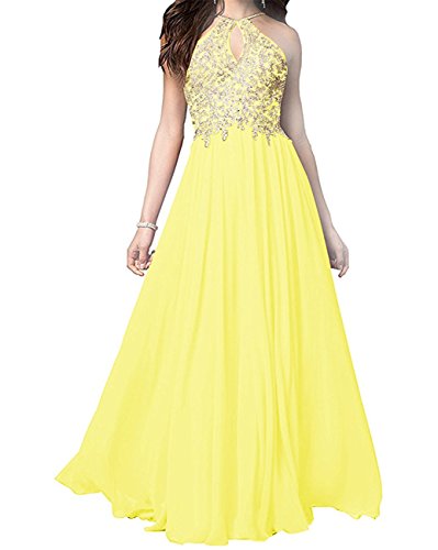 yellow halter gown