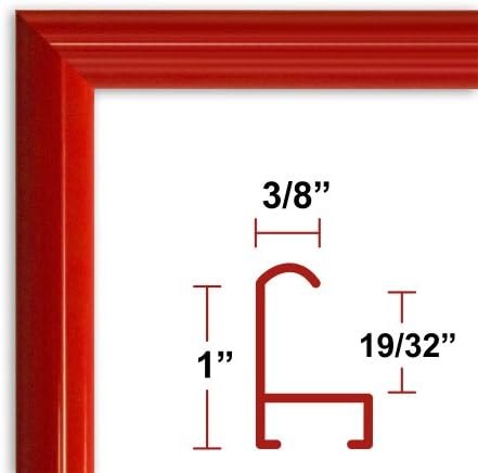 27 x 35 Red Poster Frame - Profile: #15 Custom Size Picture Frame