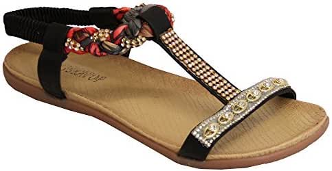 Libra Pop Beige Diamante & Fabric Detail Sandals | Pamela Scott