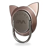 Finger Ring for Magnetic Car Mount,Metal Cell Phone Finger Holder Stand, Pop 360 Rotation Cat Shape Grip Socket Kickstand for iPhone X 7 8 Plus 6 6S SE, Samsung Galaxy Note 8 S8 S7 Tablet (Rose Gold)