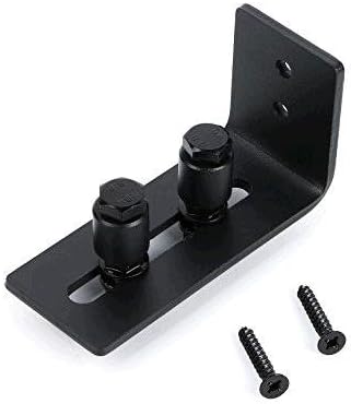 Two Installation Options Wall Mounted Barn Door Floor Guide Two Adjustable Rollers for Sliding Barn Door Sit Flat on Floor