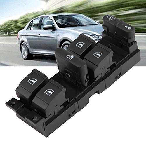 Cuque 1J4 959 857D Power Window Switch Car Electric Power Front Left Driver Side Master Window Control Switch Button for B5 Seat 1999-2006 Plastic Black - Thumbnail 4