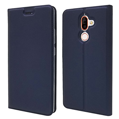 Nokia 7 plus Cases Zouzt Cover Book Design Magnetic Closure PU Leather Folio Flip Wallet Cases with Kickstand Feature & Card Slots/Cash Compartment for Nokia 7 plus - ï¼ˆRoyal Blueï¼‰