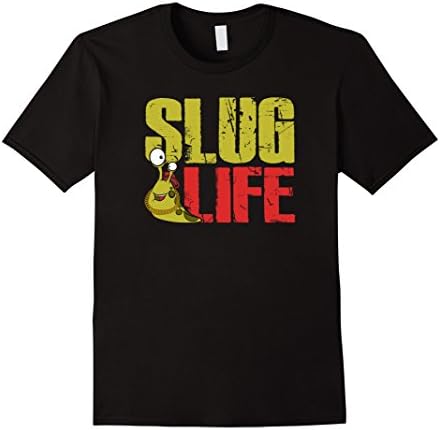 Mens Slug Life Lazy Thug Funny T-Shirt Medium Black
